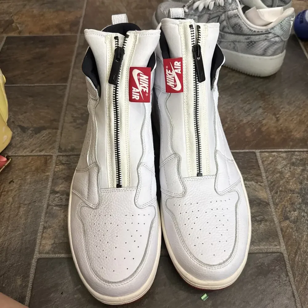 Size 13 - Air Jordan 1 Retro Zip High White University Red LEP